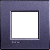 Рамка для розеток и выключателей прямоугольная, 1 пост, цвет Синий шелк Livinglight LNA4802CBgrand