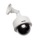 Муляж видеокамеры наблюдения (камеры видеонаблюдения) уличной, купольная (белая)  45-0200 REXANT