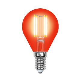 Лампа светодиодная 5 Вт E14 G45 350Лм 200-250в шар красный свет Air (LED-G45-5W/RED/E14 GLA02RD) UL-00002985 Uniel