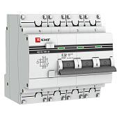 Выключатель автоматический дифференциального тока АД-32 32А (3P+N) четырехполюсный характеристика C 4,5kA 30мА тип AC, электронный  PROxima DA32-32-30-4P-pro EKF