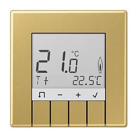 LS универсальный комнатный регулятор температуры воздуха с дисплеем «стандарт», металл классическая латунь TRDME231C JUNG