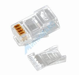 Джек RJ-45 8P-8C кат.6 (со вставкой)  REXANT (уп.50шт) 05-1031