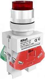 Выключатель кнопочный ABLFP диаметр 22мм LED красный 24В AC/DC ВK-22 25070DEK DEKraft