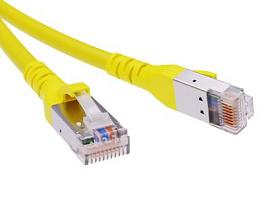 Патч-корд экранированный  CAT6A SF/UTP 4х2, LSZH, желтый, 1.0м RN6ASF4510YL DKC