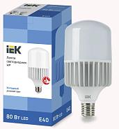 Лампа светодиодная   80Вт Е40 T136 6500К 7200Лм матовая 230В Цилиндр LLE-HP-80-230-65-Е40 IEK