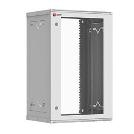 Шкаф телекоммуникационный настенный разборный 18U (600х450) дверь стекло, Astra A серия Basic ITB18G450D EKF