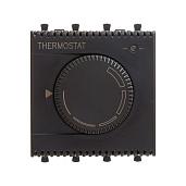 Терморегулятор (термостат) модульный Avanti 2 модуля для теплых полов 5А Черный матовый 4412162 DKC