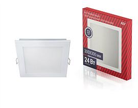 Панель светодиодная встраиваемая REV SuperSlim Quadro 24W, 4000К, квадрат, 300х300 REV 28983 8