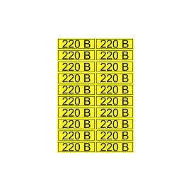 Наклейка знак электробезопасности «220 В» 15х50 мм (20 шт на листе) 56-0007-1 REXANT
