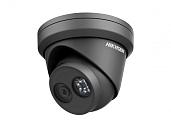 Камера видеонаблюдения (видеокамера наблюдения) IP уличная купольная 4Мп, объектив 4 мм DS-2CD2343G0-I (4mm) (Черный) HikVision
