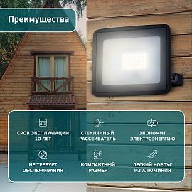 Прожектор светодиодный уличный ЭРА LPR-023-0-40K-030 30Вт 4000K 2400Лм IP65 Б0052031