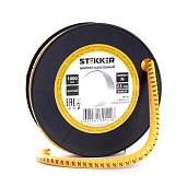 Маркер кабельный N для провода сеч.15мм желтый (1000шт в упак) CBMR15-N 39095 STEKKER