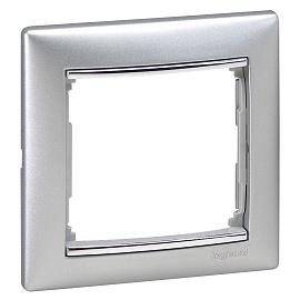 Рамка для розеток и выключателей 1 пост Valena скрытой установки алюминий/серебро 770351 Legrand