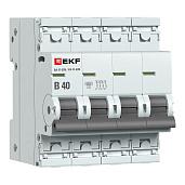 Выключатель автоматический 40А 4П четырехполюсный характеристика B 6кА ВА 47-63N M636440B EKF PROxima