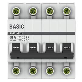 Выключатель нагрузки 4P 40А ВН-29 Basic SL29-4-40-bas EKF