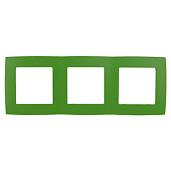 Рамка для розеток и выключателей ЭРА12 3 поста зеленая ( 12-5003-27 ) Б0019410 ЭРА