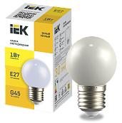 LIGHTING Лампа светодиодная декоративная G45 шар 1Вт 230В теплый белый E27 IEK