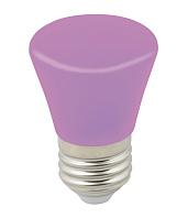 Лампа светодиодная 1 Вт E27 С45 120Лм матовая 220В Колокольчик цвет фиолетовый LED UL-00005644.Volpe