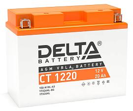 Мото аккумулятор Delta CT 1220 (12V / 20Ah / 250A) [Y50-N18L-A-CX Y50-N18L-A3 YTX24HL-BS YTX24HL Y50-N18L-A]