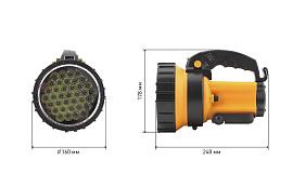 Фонарь-прожектор аккумуляторный PA-603 АЛЬФА 36xLED, литий 3Ач, ЗУ 220V+12V, карт   Б0031034 ЭРА