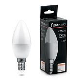 Лампа светодиодная    7,5Вт E14 C37 2700К 630Лм матовая 230В Свеча LED OSRAM 38053 Feron Pro