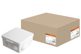 Распаячная коробка ОП 100х100х55мм, крышка, IP54, 8вх. SQ1401-0113 TDM
