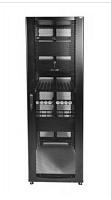 Шкаф серверный напольный ШТК-С Проф, 48U, 2215х800х930 мм (ВхШхГ), дверь: перфорация, задняя дверь: перфорация, боковая панель: сплошная, 2 части, сварной, цвет: чёрный ШТК-СП-48.8.10-44АА-9005 ЦМО