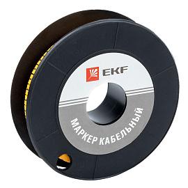 Маркер-кабельный 6,0кв.мм "1" (к-500ед) (ЕС-3) (plc-KM-6-1)/1рул/ EKF