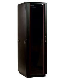 Шкаф телекоммуникационный напольный ШТК-М-42.6.10-1ААА-9005 42U (600 × 1000) дверь стекло, цвет черный ЦМО