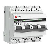 Выключатель автоматический 2,5А 4П четырехполюсный характеристика C 4,5kA ВА47-63 PROxima mcb4763-4-2.5C-pro EKF