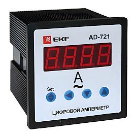 Амперметр AD-721 цифровой на панель 72х72 однофазный EKF PROxima ad-721