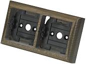 Рамка для розеток и выключателей 2 поста, декоративная, Дерево Plump, S73 Loft, седой дуб 73620-236 Simon 73 loft