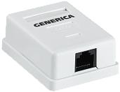 Розетка RJ45 компьютерная настенная кат.5E UTP 1 порт GENERICA белый CS2-1C5EU-12-G IEK