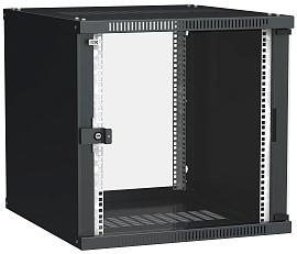 Шкаф LINEA WE 9U 600x600мм дверь стекло черный LWE5-09U66-GF ITK