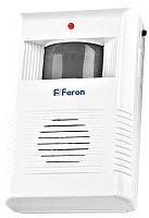 Звонок беспроводной 005-B с ИК-датчиком движения Электрический 36 мелодий белый/серый с питанием от батареек 23690  Feron