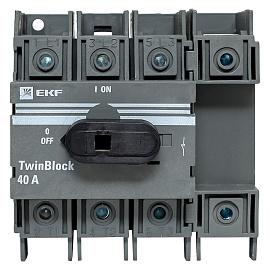 Рубильник 40A 4P c рукояткой управления для прямой установки TwinBlock tb-40-4p-f EKF