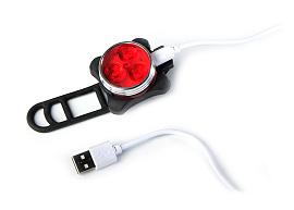 Фонарь светодиодный   3Вт BR3-L03 велосипедный фара задняя аккумулятор с USB 4 режима .5034235 ФАZА