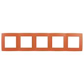 Рамка для розеток и выключателей ЭРА12 5 постов оранжевый ( 12-5005-22 ) Б0019419 ЭРА