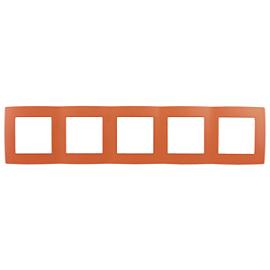 Рамка для розеток и выключателей ЭРА12 5 постов оранжевый ( 12-5005-22 ) Б0019419 ЭРА