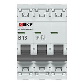 Автоматический выключатель 3P 13А (B) 6кА ВА 47-63N EKF PROxima
