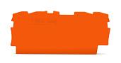 Пластина торцевая и промежуточная оранжевая, для 4-х провод. клемм 2000-1492 WAGO