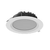 Светильник светодиодный 40Вт Downlight 3000К круглый встраиваемый 230*81мм IP54 RAL9010 белый матовый V1-R0-00084-10000-4404030 Вартон