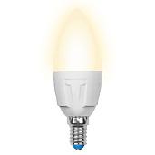Лампа светодиодная 7 Вт E14 C37 3000К 600Лм матовая 175-250В свеча Norma ( LED-C37-7W/WW/E14/FR PLP01WH ) UL-00000768 Uniel