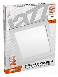 Светильник светодиодный PPL-S 18Вт ультратонкий 1200Лм 4000K IP40 белый 220мм встраиваемый/квадратный .5009745 Jazzway