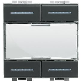 Пульт четырехклавишный 4-канальный KNX LivingLight антрацит L4680KNX Bticino