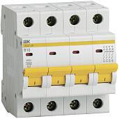 Выключатель автоматический 10А 4П четырехполюсный характеристика B 4,5кА ВА47-29 MVA20-4-010-B IEK (1м)