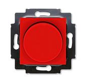 Светорегулятор (диммер) LEVIT скрытой установки поворотно-нажимной 60-600Вт R красный / дымчатый чёрный 2CHH942247A6065 ABB