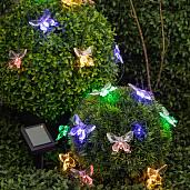 Садовая гирлянда ЭРА ERASF22-15 на солнечной батарее Бабочки 20 LED 5,8 метра Б0053364