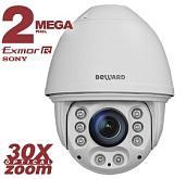 Камера видеонаблюдения (видеокамера наблюдения) IP уличная скоростная купольно-поворотная 5-360°/сек 2Мп, варифокальная 6 - 180 мм, автофокус Beward B96-30H