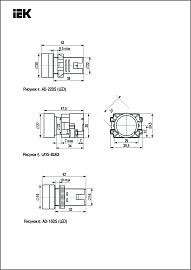 Индикатор LAY5-BU63 зеленого цвета d22мм  (BLS50-BU-K06) IEK